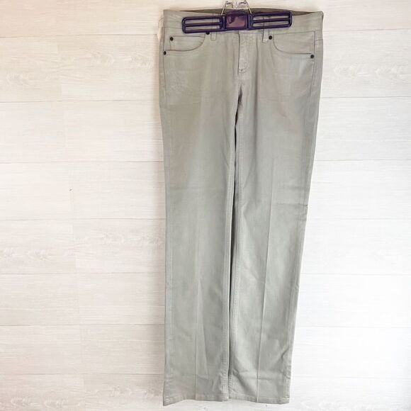 Stella McCartney Metallic Silver Grey Coated Low Straight Leg Jeans NWT - Picture 2 of 10